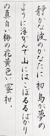 筆心会によるペン字作品展